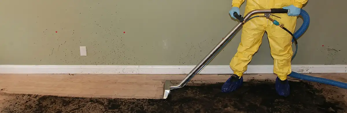 sewage removal service performing deep cleaning and extraction of sewage from an indoor area in Bloomington, IN